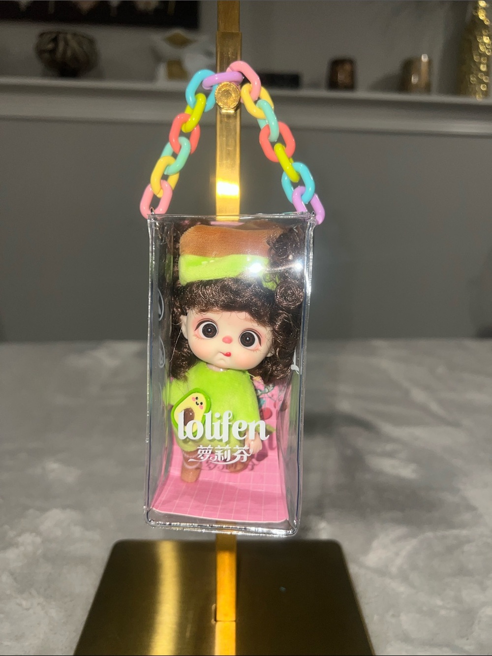 Lolifen (Luolifen) Mini BJD Vinyl Doll Keychain / Phone Pendant.